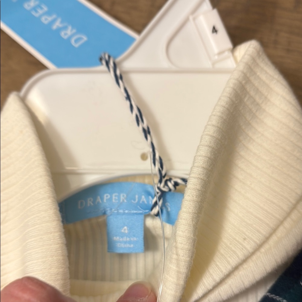 Plaid Jumper Dress with Cream Top - Picture 5 of 5